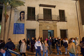 Museo Carmen Thyssen momentos antes de la Estación de Penitencia de la Hermandad de los Estudiantes. Málaga. Abril de 2022