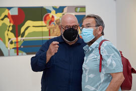 Visitantes de la exposición "Eugenio Chicano Siempre". Museo de Málaga. Junio de 2021