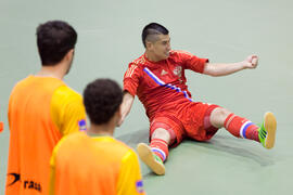 Partido Rusia contra Brasil. 14º Campeonato del Mundo Universitario de Fútbol Sala 2014 (FUTSAL). Antequera. Julio de 2014