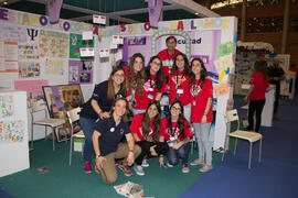 Estand de la Facultad de Psicología. Jornadas de Puertas Abiertas de la Universidad de Málaga. Complejo Polideportivo Universitario. Abril de 2015