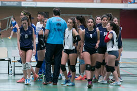 Partido femenino Universidad de Málaga - Universidad de A Coruña. Campeonato de España Universitario de Voleibol. Complejo Polideportivo Universitario. Abril de 2018