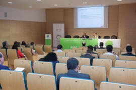 Presentación del programa de intercambio de emprendedores en el Encuentro de rectores de Brasil, Portugal y España. Edificio The Green Ray. Octubre de 2015
