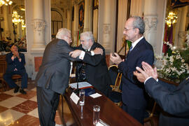 Nombramiento de Eugenio Chicano como miembro de la Real Academia de Bellas Artes de San Telmo. Salón de los Espejos, Ayuntamiento de Málaga. Septiembre de 2016
