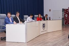 Debate electoral entre los candidatos a Rector de la Universidad de Málaga. Escuela Técnica Superior de Ingeniería Informática y Telecomunicaciones. Noviembre de 2023