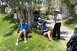 Golfistas en el campo. Campeonato Europeo de Golf Universitario. Antequera. Junio de 2019