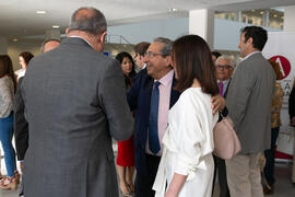 Llegada de autoridades. Desayuno Informativo de Aula Magna con motivo de su XX Aniversario. Consejo de Estudios Sociales y Comercio de la Universidad de Málaga. Mayo de 2018