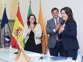 Toma de posesión de Ana José Cisneros Ruiz como nueva decana de la Facultad de Ciencias Económicas y Empresariales de la Universidad de Málaga. Campus de El Ejido. Enero de 2025