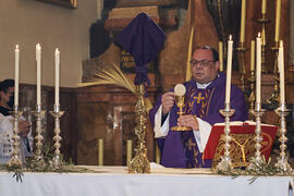 Justo Díaz Villarreal. Misa de Lunes Santo de la Cofradía de los Estudiantes. Iglesia de San Agustín. Abril de 2022