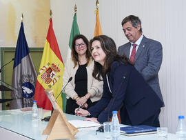 Toma de posesión de Ana José Cisneros Ruiz como nueva decana de la Facultad de Ciencias Económicas y Empresariales de la Universidad de Málaga. Campus de El Ejido. Enero de 2025