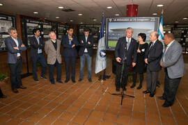 Inauguración de la exposición "La Rosaleda en 75 imágenes". Complejo Polideportivo Universitario. Marzo de 2017