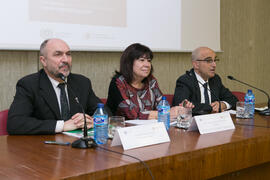 José Juan Benítez Rochel presenta a Cristina Narbona. XI Jornadas Andaluzas de Enseñanza de Economía. Facultad de Ciencias Económicas y Empresariales. Febrero de 2018