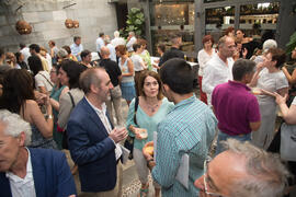 Showcooking en patio del Hotel Molina Larios. Curso "Ciencia y gastronomía. Desmontando leyendas urbanas". Cursos de Verano de la Universidad de Málaga. Málaga. Julio de 2019