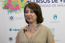 Yolanda Martín. Curso "La televisión del siglo XXI, nuevos formatos y consumos". Cursos de verano 2018 de la Universidad de Málaga. Marbella. Julio de 2018