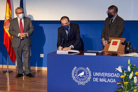 Toma de posesión de Germán Gémar Castillo como nuevo profesor titular del Área de Organización de Empresas de la Universidad de Málaga. Paraninfo. Diciembre de 2021