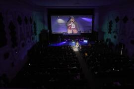 Actuación de Esty Quesada. Gala de de inauguración de la 33ª edición de Fancine de la Universidad de Málaga. Cine Albéniz. Noviembre de 2023