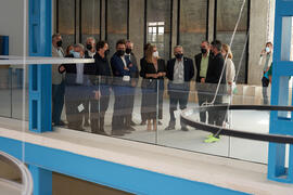 Visita de autoridades a la exposición itinerante sobre el plan "Vive tu ciudad". Escuela Técnica Superior de Arquitectura de la Universidad de Málaga. Octubre de 2021