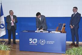 Toma de posesión de Francisco Manuel Montalbán Peregrín como catedrático del Área de Antropología Social de la Universidad de Málaga. Toma de posesión de nuevos catedráticos y profesores titulares de la Universidad de Málaga. Paraninfo. Noviembre de 2023