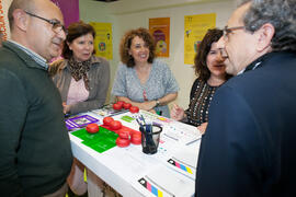 Estand de Igualdad y Acción Social. Jornadas de Puertas Abiertas de la Universidad de Málaga. Complejo Polideportivo Universitario. Abril de 2016