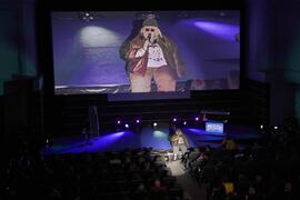 Actuación de Esty Quesada. Gala de de inauguración de la 33ª edición de Fancine de la Universidad de Málaga. Cine Albéniz. Noviembre de 2023