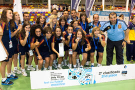 Medalla de plata para España. Acto de clausura y entrega de medallas. 14º Campeonato del Mundo Universitario de Fútbol Sala 2014 (FUTSAL). Antequera. Julio de 2014