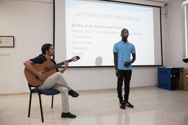 Intervención del alumno Koffi Eric Innocent Konan en su graduación del CIE-UMA el Día del Español. Centro Internacional de Español de la Universidad de Málaga. Junio de 2016