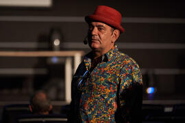 José Corbacho en el ensayo de la gala de inauguración de la 31ª edición de Fancine de la Universidad de Málaga. Cine Albéniz. Noviembre de 2021