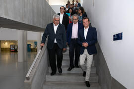 Llegada de autoridades. Desayuno Informativo de Aula Magna con motivo de su XX Aniversario. Consejo de Estudios Sociales y Comercio de la Universidad de Málaga. Mayo de 2018