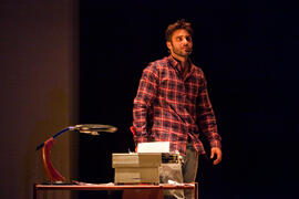 Fran Millán. Ensayos para la Gala Inaugural de la XXIV edición de Fancine de la Universidad de Málaga. Teatro Cervantes. Noviembre de 2014
