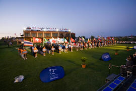 Equipos participantes. Inauguración del Campeonato Mundial Universitario de Golf. Antequera Golf. Junio de 2010