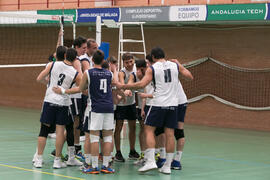 Partido masculino Universidad de Málaga - Universidad de Vigo. Campeonato de España Universitario de Voleibol. Complejo Polideportivo Universitario. Abril de 2018