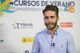 Pelayo Díaz. Curso "Influencers, camino al éxito". Cursos de verano 2018 de la Universidad de Málaga. Marbella. Julio de 2018