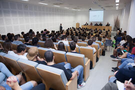 Intervención de Antonio Álvarez Gil. Conferencia inaugural del curso 2015-2016 de la Escuela Técnica Superior de Arquitectura de la Universidad de Málaga. Campus de El Ejido. Octubre de 2015