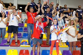 Asistentes al partido Rusia contra Brasil. 14º Campeonato del Mundo Universitario de Fútbol Sala 2014 (FUTSAL). Antequera. Julio de 2014