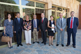 Llegada de autoridades y asistentes. Entrega de premios en el Paraninfo de la Universidad de Málaga. Olimpiada Española de Economía, Fase Nacional. Junio de 2015