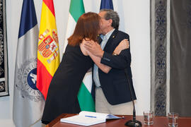 Toma de posesión de María del Carmen González Román como nueva profesora titular de Historia del Arte de la Universidad de Málaga. Edificio del Rectorado.  Julio de 2016