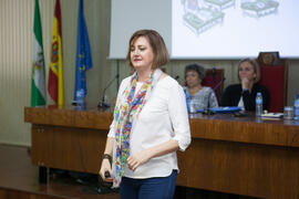Josefa García Mestanza. Mesa redonda "Emprendimiento femenino en la gastronomía". Seminario "Emprende 21". Facultad de Ciencias Económicas y Empresariales. Octubre de 2016