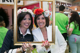 Photocall del estand de Bellas Artes. Jornadas de Puertas Abiertas de la Universidad de Málaga. Complejo Polideportivo Universitario. Abril de 2018