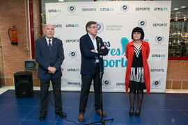 Intervención de Antonio Rengel. Inauguración de la exposición "Málaga en el Objetivo". Complejo Polideportivo Universitario. Mayo de 2019