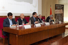 Mesa de trabajo "Palancas de crecimiento", durante la jornada del II Día de la Economía Andaluza. Facultad de Ciencias Económicas y Empresariales. Febrero de 2015