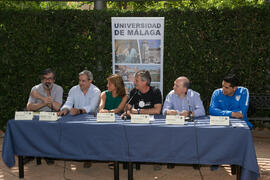 Rueda de prensa del I Día del Estudiante de la Universidad de Málaga. Jardín Botánico de la Universidad de Málaga. Mayo de 2017
