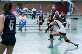 Partido femenino Universidad de Málaga - Universidad de A Coruña. Campeonato de España Universitario de Voleibol. Complejo Polideportivo Universitario. Abril de 2018