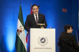 José Carlos Gómez Villamandos. Toma de posesión del Rector de la Universidad de Málaga y su equipo de gobierno. Paraninfo. Marzo de 2024