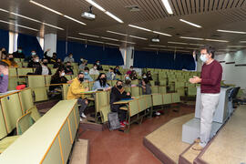 Aula de la Facultad de Ciencias de la Universidad de Málaga. Campus de Teatinos. Octubre de 2020