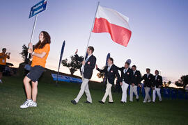 Equipo de Polonia. Inauguración del Campeonato Mundial Universitario de Golf. Antequera Golf. Junio de 2010