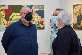 Visitantes de la exposición "Eugenio Chicano Siempre". Museo de Málaga. Junio de 2021