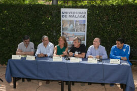 Rueda de prensa del I Día del Estudiante de la Universidad de Málaga. Jardín Botánico de la Universidad de Málaga. Mayo de 2017