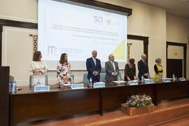 Mesa presidencial. Celebración del 50 Aniversario de la Facultad de Medicina de la Universidad de Málaga. Facultad de Medicina. Octubre de 2022