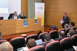 Intervención de Alejandro Gálvez. Mesa 1: "La perspectiva de las Naciones Unidas". Jornada "Brexit y Gibraltar. Un reto con oportunidades conjuntas". Edificio del Rectorado. Febrero de 2017