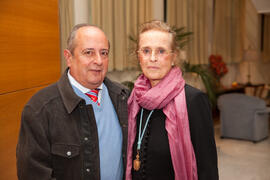 María Victoria Atencia tras su homenaje. Edificio del Rectorado. Diciembre de 2014