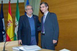 Toma de Posesión de Ezequiel López Rubio como nuevo catedrático del Departamento de Lenguajes y Ciencias de la Computación de la Universidad de Málaga. Edificio del Rectorado. Febrero de 2018